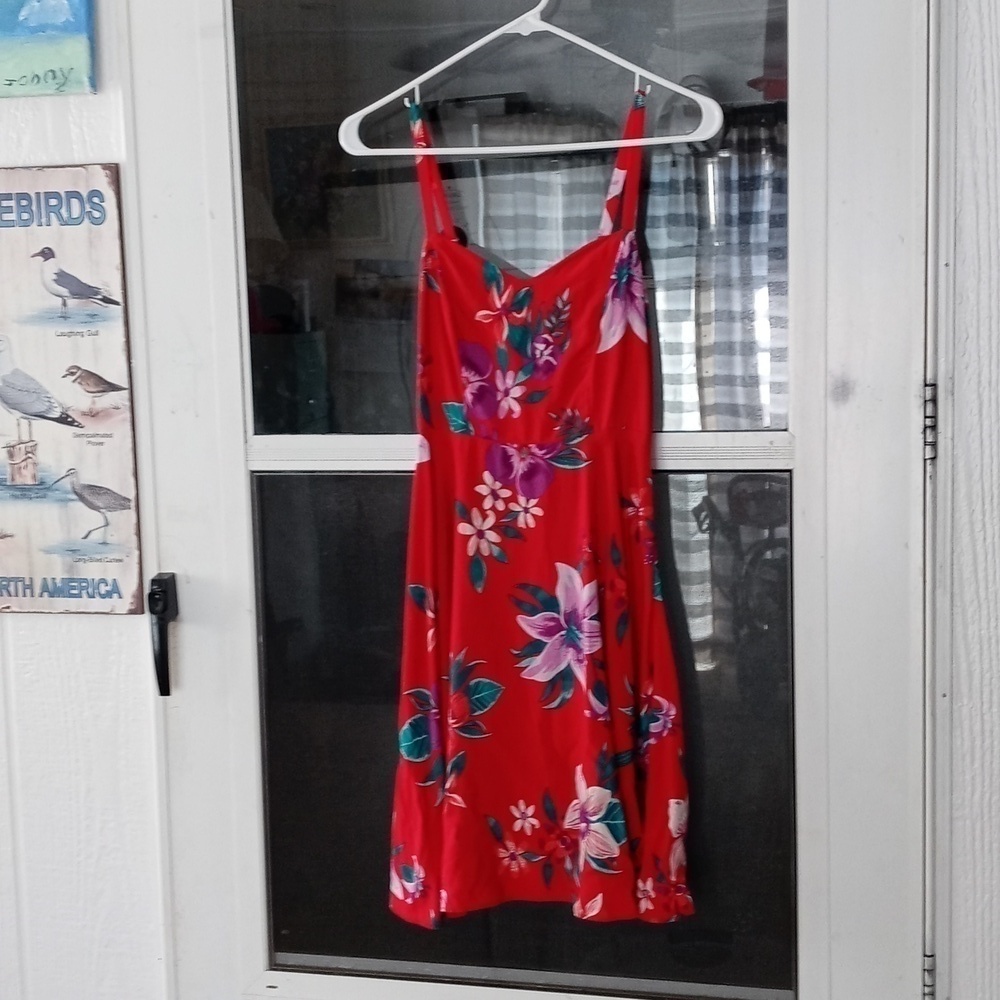 Old Navy extra small Cami dress red Floral